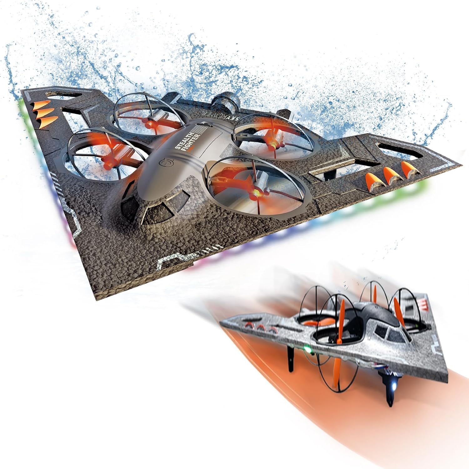 Drone Rc Fighter Jet - Avião RC 3 em 1, Aeronave