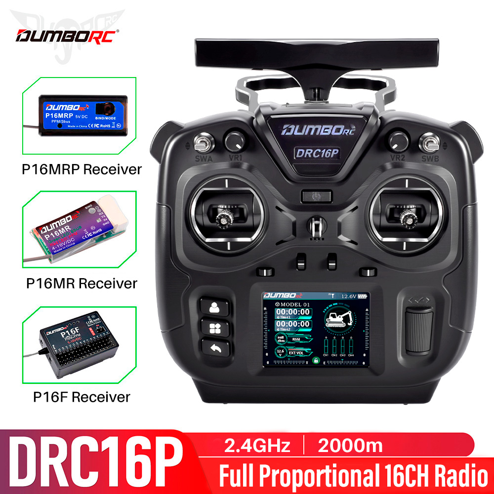Drone Rc Jet - Transmissor RC DUMBORC DRC16P 16CH com