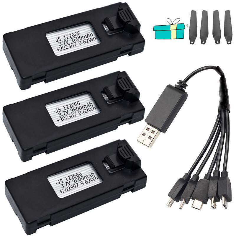3.7v 2600mah bateria drone rc  - Eachine Drone E58 avaliação e preço