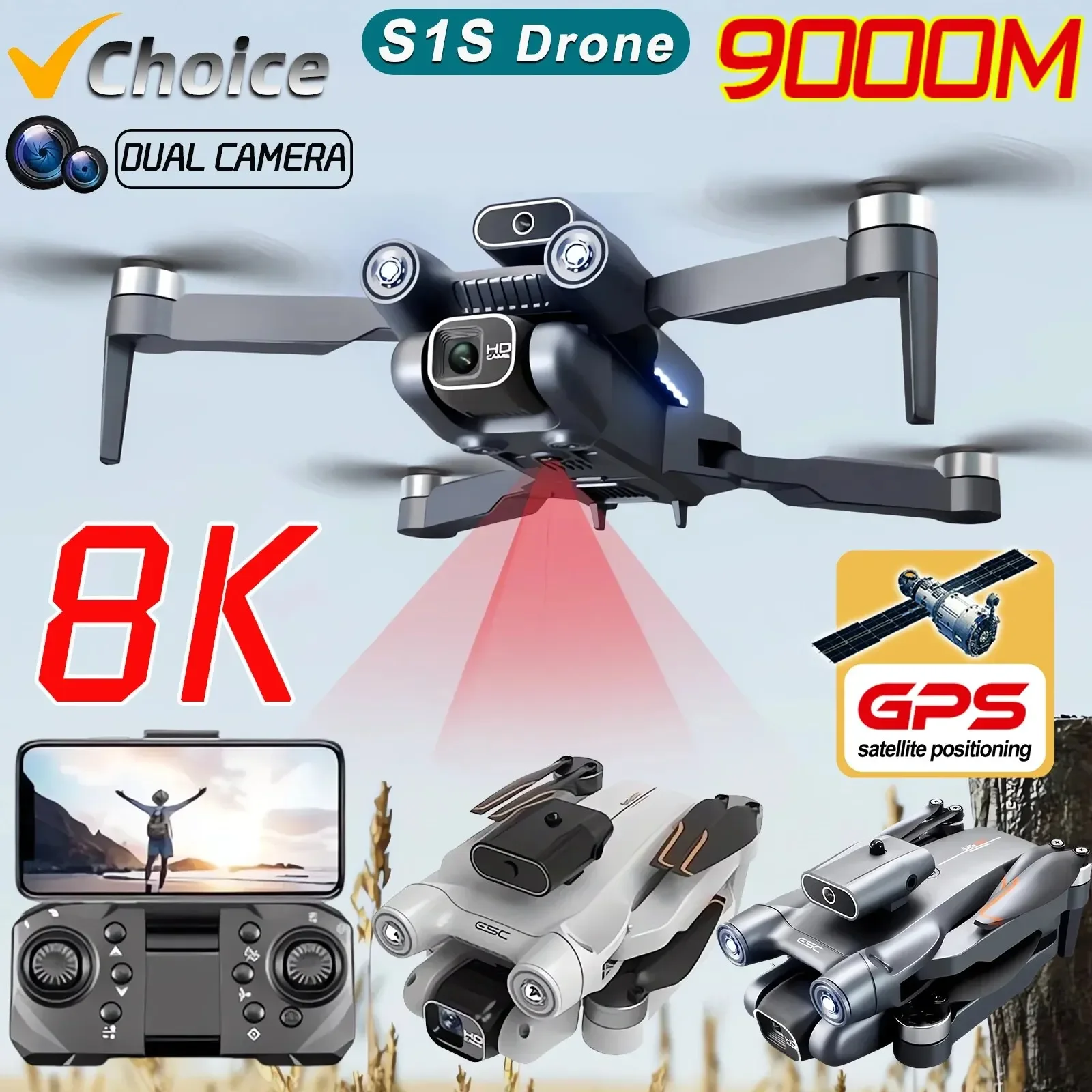 Drone S1S Brushless 4K Profiss - Drone S1S Rc Quadcopter avaliação e preço